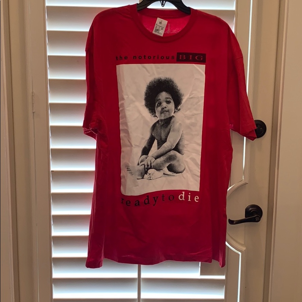 NWT Red short sleeve Notorious BIG graphic shirt